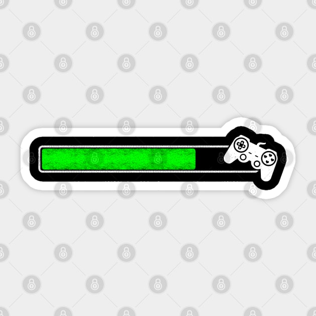 Game loading / Gamer Gaming load start finish level up birthday Sticker by Shirtbubble